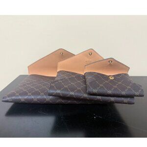 Rioni Trio Envelope Pouches - ST-W084 - Brown and Tan